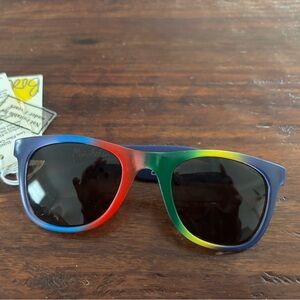 Mini Boden rainbow sunglasses with case new